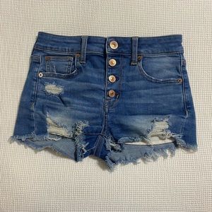 American eagle super stretch high rise shorts